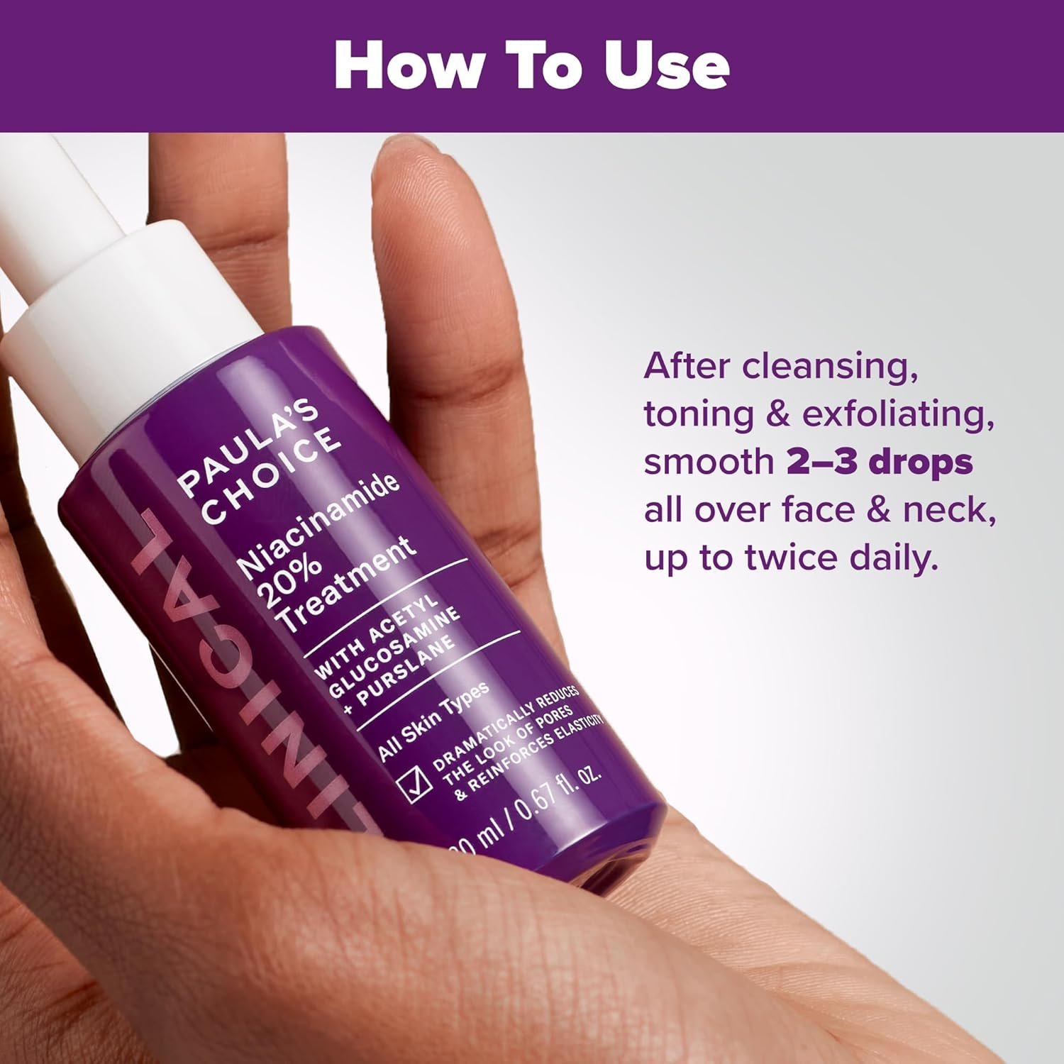 Paula's Choice Clinical 20% Niacinamide Treatment 20ml - Best Treatment for Discoloration & Minimizing Large Pores 3 Paula's Choice Clinical 20% Niacinamide Treatment 20ml - Best Treatment for Discoloration & Minimizing Large Pores - Image 3