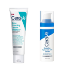 CeraVe Acne Cleanser and Hyaluronic Acid Serum