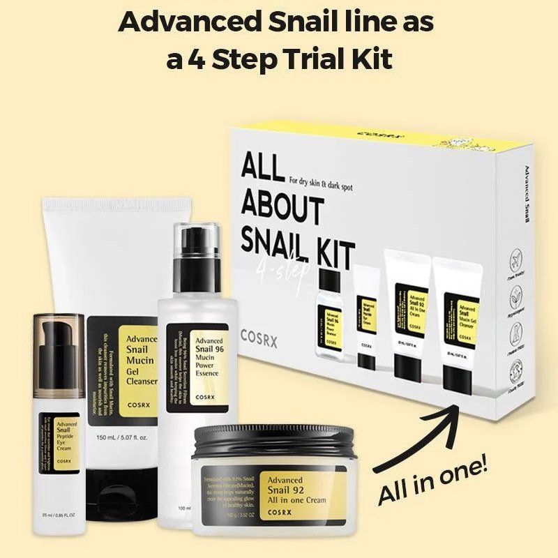 COSRX All About Snail Trial Kit – The Ultimate 4-Step Skincare Routine for Glowing, Youthful Skin 2 COSRX All About Snail Trial Kit – The Ultimate 4-Step Skincare Routine for Glowing, Youthful Skin - Image 2