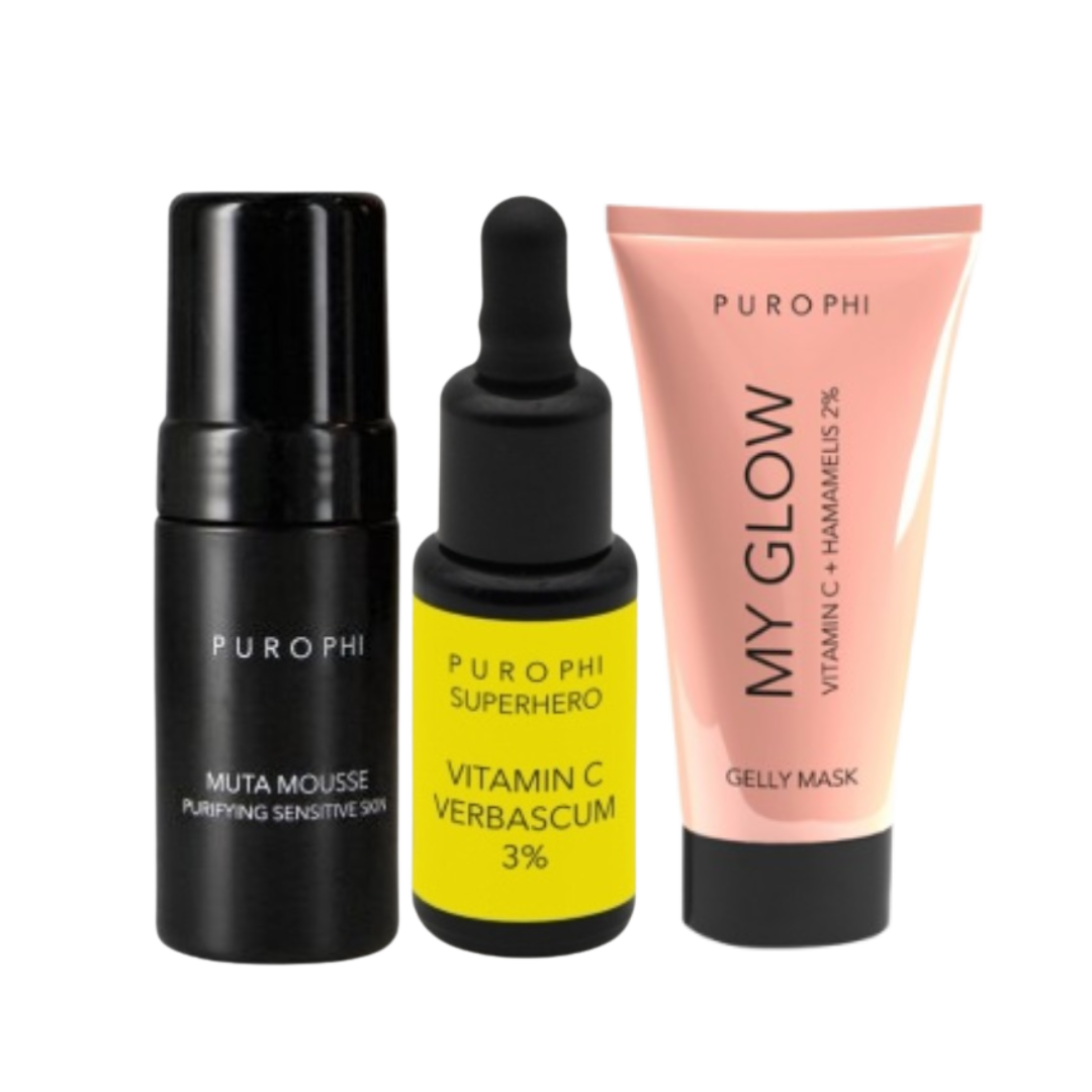 Purophi Complete Glow Combo : 3-Step Skincare Routine for Radiant and Glowing Skin 1 Purophi Complete Glow Combo