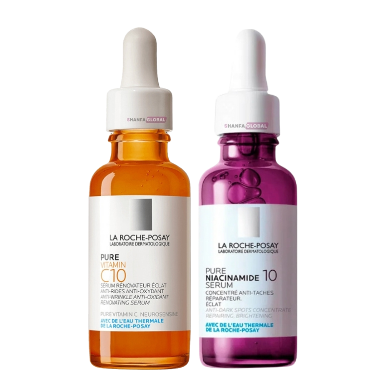 La Roche-Posay Pure Niacinamide 10 Serum & Pure Vitamin C10 Serum —Best For Dark Spots, Revive Radiance, and Boost Clarity 1 La Roche-Posay Pure Niacinamide 10 Serum & Pure Vitamin C10 Serum —Best For Dark Spots, Revive Radiance, and Boost Clarity