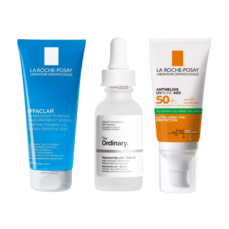 Morning Routine For Oily / Acne Skin: Clear + Control + Protect 1 Morning Routine For Oily / Acne Skin: Clear + Control + Protect